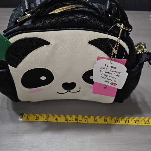 NWT Betsey Johnson Panda Insulated Lunch Tote - Picture 11 of 12